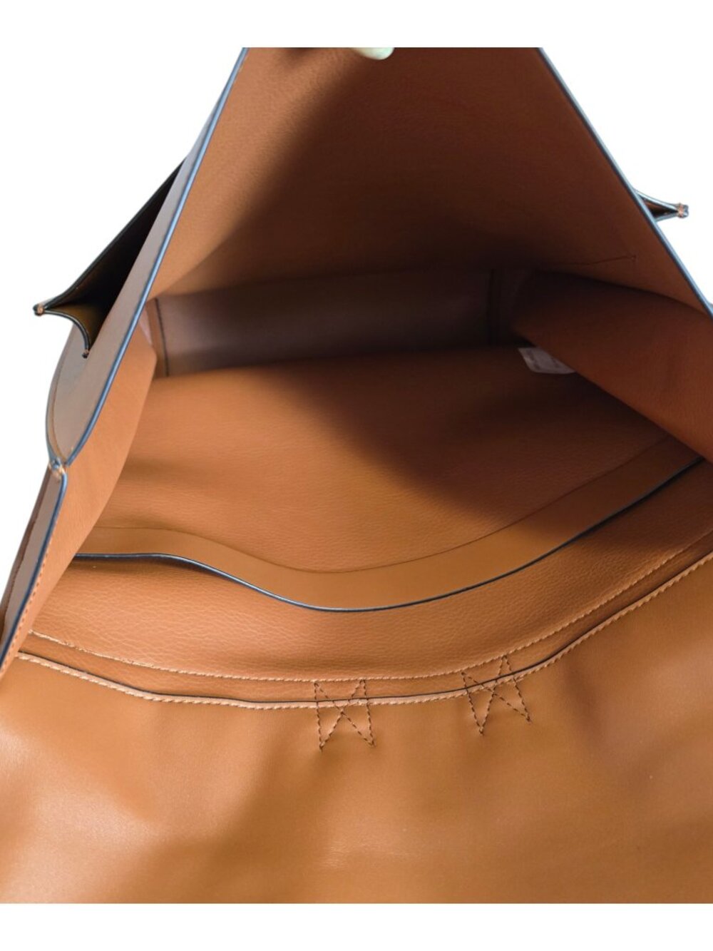 ECOSUSI Faux Leather Backpack Satchel Laptop Bag w Matching Clutch Caramel Brown - Picture 11 of 14